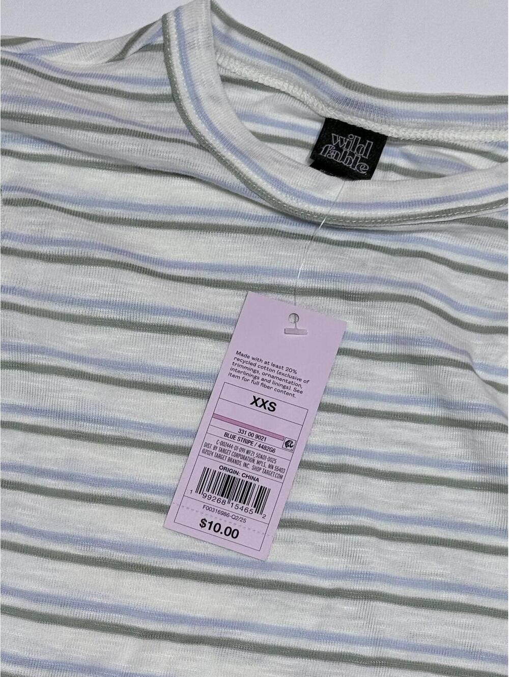 Wild Fable Striped Short Sleeve T-Shirt XXS